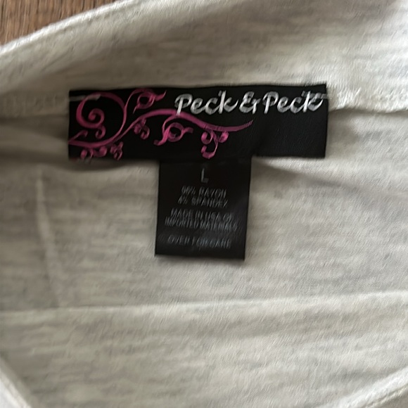 Peck & Peck Rayon/Spandex blend dolman top women’s size large EUC - Picture 7 of 7